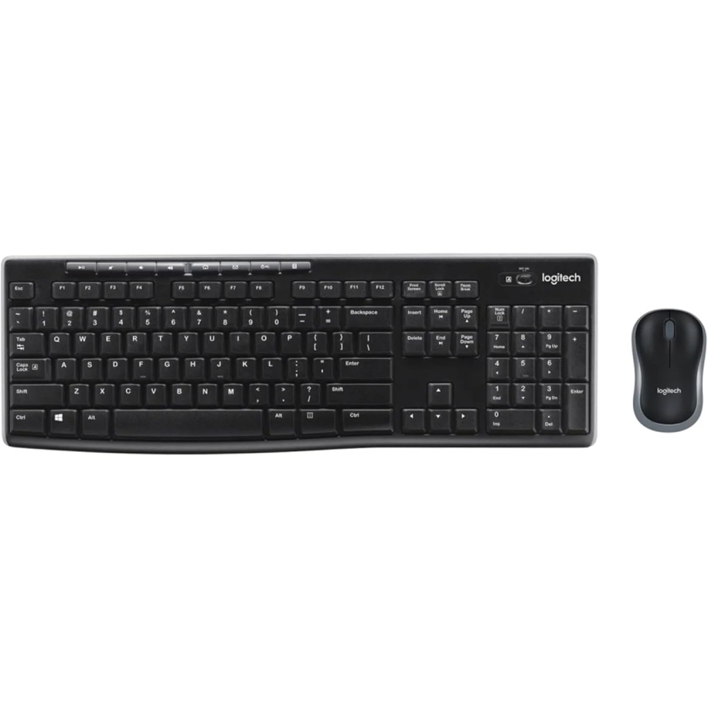 Logitech MK270 Wireless Combo - Keyboard and mouse set - wireless - 2.4 GHz - English - black