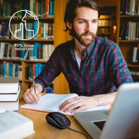 Logitech - Mouse - Wired - Blue - M110 Silent