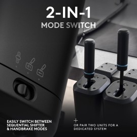 Logitech RS Shifter & Handbrake for Logitech G RS & PRO Series - PlayStation, Xbox, & PC - Black
