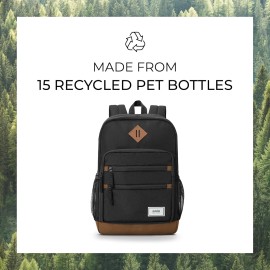 Solo New York Re:Fresh Machine Washable Backpack, Black, Fits Up to 15.6" Laptop