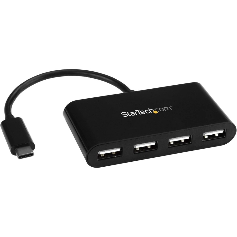 StarTech 4-Port USB-C Hub - USB-C to 4x USB-A Hub Adapter - Mini USB 2.0 Hub - Bus-powered USB Type-C Port Expander (ST4200MINIC) - Hub - 4 x USB 2.0 - desktop