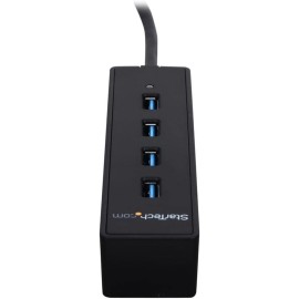 StarTech 4-Port USB 3.0 Hub with Built-in Cable - SuperSpeed Laptop USB Hub - Portable USB Splitter - Mini USB Hub (ST4300PBU3) - Hub - 4 x SuperSpeed USB 3.0 - desktop - for P/N: FCREADMICRO3, MSDREADU3CA