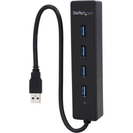 StarTech 4-Port USB 3.0 Hub with Built-in Cable - SuperSpeed Laptop USB Hub - Portable USB Splitter - Mini USB Hub (ST4300PBU3) - Hub - 4 x SuperSpeed USB 3.0 - desktop - for P/N: FCREADMICRO3, MSDREADU3CA