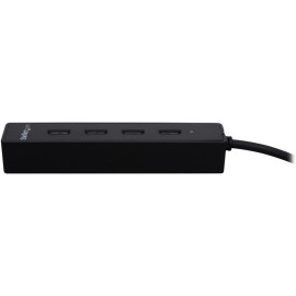 StarTech 4-Port USB 3.0 Hub with Built-in Cable - SuperSpeed Laptop USB Hub - Portable USB Splitter - Mini USB Hub (ST4300PBU3) - Hub - 4 x SuperSpeed USB 3.0 - desktop - for P/N: FCREADMICRO3, MSDREADU3CA