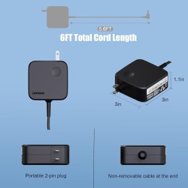 Lenovo 65W 45W AC Charger Blue Tip Laptop Adapter Power Cord