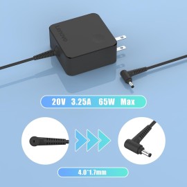 Lenovo 65W 45W AC Charger Blue Tip Laptop Adapter Power Cord