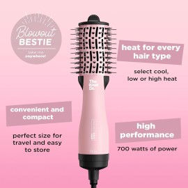 INFINITIPRO BY CONAIR The Knot Dr. All-in-One Travel Friendly Oval Dryer Brush, Hair Dryer & Volumizer, Hot Air Brush