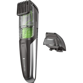 Remington Vacuum Beard Trimmer,13 Length and Style Settings with Adjustable Length Comb (2-18mm),Vacuum Trimmer for Beard, Mustache, and Stubble, Rechargeable Lithium Power, Washable, Removable Blades