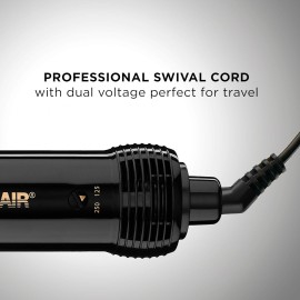 Conair 2-in-1 Hot Air Curling Combo, Includes 1.5-inch Curl Brush and 1-inch Aluminum Bristle Brush