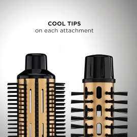 Conair 2-in-1 Hot Air Curling Combo, Includes 1.5-inch Curl Brush and 1-inch Aluminum Bristle Brush