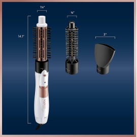 Conair Double Ceramic 3-in-1 Hot Air Brush, Dry as You Style