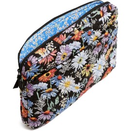 Vera Bradley Women's Cotton Laptop Organizer Tech Accessory, Daisies, One Size