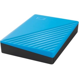 WD My Passport WDBPKJ0040BBL - Hard drive - encrypted - 4 TB - external (portable) - USB 3.2 Gen 1 - 256-bit AES - blue