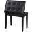 SONGMICS Piano Bench with Padded Cushion and Storage Compartment for Music Books, Vanity Stool, Tufted Wooden Piano Seat, 13.8 x 22 x 19.5 Inches, Black ULPB55H