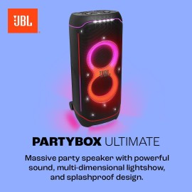 JBL PartyBox Ultimate - Party speaker - wireless - Wi-Fi 6, Bluetooth - App-controlled - 1100 Watt - 3-way - black