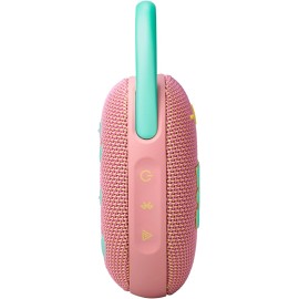 JBL Clip 5 - Speaker - for portable use - wireless - Bluetooth - App-controlled - 7 Watt - Pink