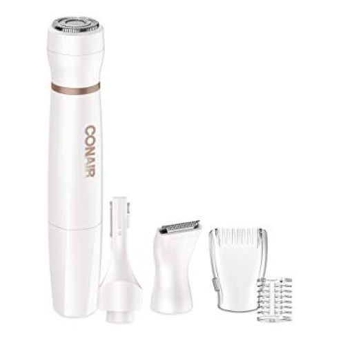 Conair Satiny Smooth All-in-One Facial Trim System, Battery Operated, Use Wet/Dry