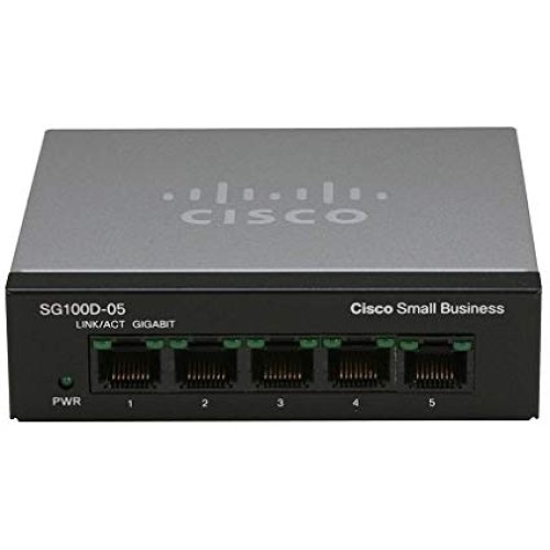 Cisco SG100D-05 5-Port Unmanaged Gigabit Desktop Switch