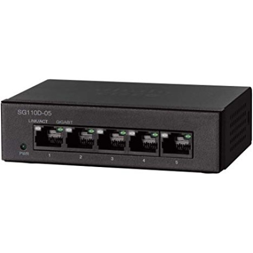 Cisco SG110D-05 Desktop Switch with 5 Gigabit Ethernet (GbE) Ports,