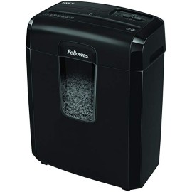 Fellowes Powershred 8MC/8MC5 8-Sheet Micro-Cut Paper Shredder, Black