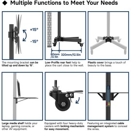 Rolling TV Stand, Mobile TV Stand