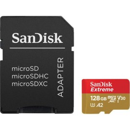 SanDisk Extreme 128gb microSD w/SDXC w/adpt C10U3V30