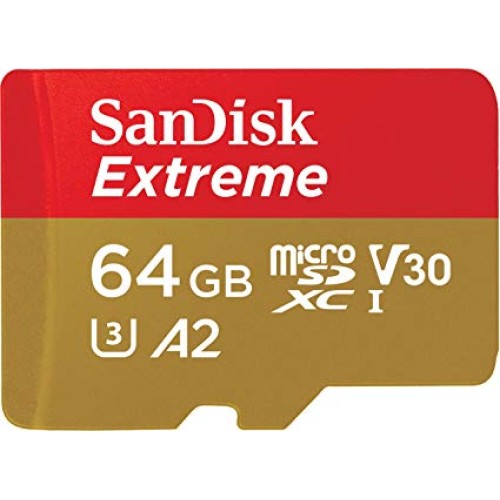 SanDisk Extreme 64gb microSD w/SD adpt C10 U3 V30 160 mbs
