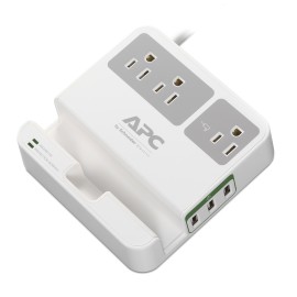 APC Essential SurgeArrest, 3 Outlets, 3 USB Charging Ports, 120V