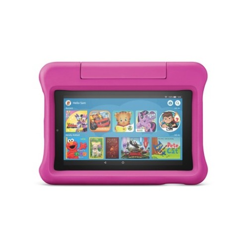 Amazon Fire 7 Kids Edition Tablet, 7" Display, 16 GB, Pink Kid-Proof Case