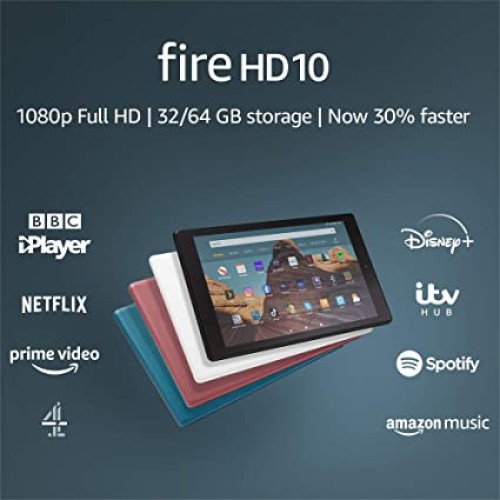 Fire HD 10 Tablet (10.1" 1080p full HD display, 32 GB) – Black