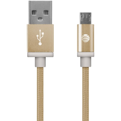 Charge & Sync Braided USB to Micro USB Cable, 5ft (Gold)