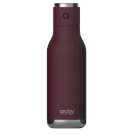 Asobu Wireless Bottle 17 oz Insulated Stainless Steel Bottle with Bluetooth Speaker Cap (Burgundy)
