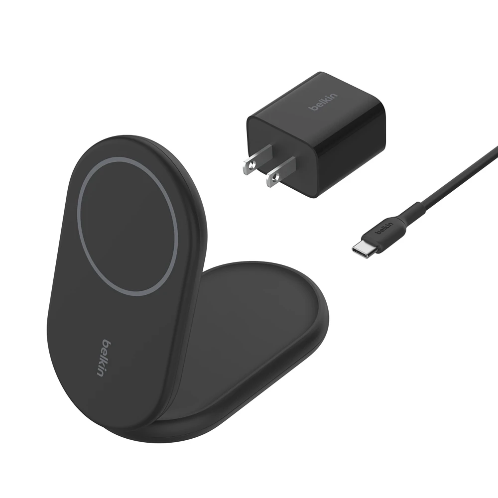 Belkin BoostCharge Magnetic Foldable Wireless Charger with Qi2 15W (Black)