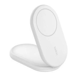 Belkin BoostCharge Magnetic Foldable Wireless Charger with Qi2 15W (White)