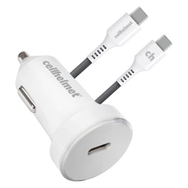 Cellhelmet CAR-PD-25W-W 25W USB-C Power Delivery Car Charger (White)