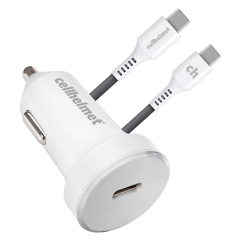 Cellhelmet CAR-PD-25W-W 25W USB-C Power Delivery Car Charger (White)
