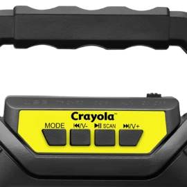 Crayola CBX210KM Portable Bluetooth Karaoke Speaker with FM Radio and Microphone (Black)