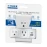 Fisher FWC476W Slim Surge Protector Wall Tap, 2 Outlets + 2 USB (White)