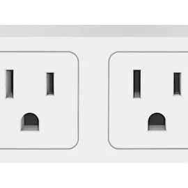 Fisher FWC476W Slim Surge Protector Wall Tap, 2 Outlets + 2 USB (White)
