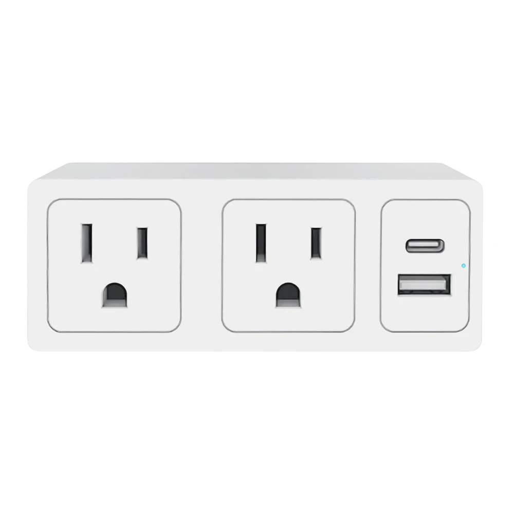 Fisher FWC476W Slim Surge Protector Wall Tap, 2 Outlets + 2 USB (White)