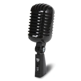Pyle PDMICR42BK Classic Retro Dynamic Cardioid Vocal Microphone with XLR Cable