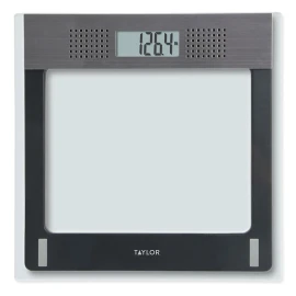 Taylor 70844091M Talking Digital Bathroom Scale, 440 lb Capacity