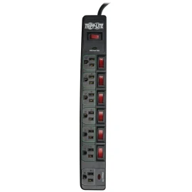 Tripp Lite by Eaton TLP76MSGB ECO-Surge 7-Outlet Surge Protector, 6 ft Cord, 1080J