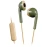 JVC Wired Retro In-Ear Earbuds with In-Line Mic/Remote and 3.5-mm Connector, HAF19M (Green)