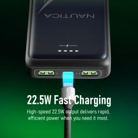 Nautica TURAN PB Dual-USB Hi-Speed Portable Power Bank, UCCPB0903 (30kmAh)