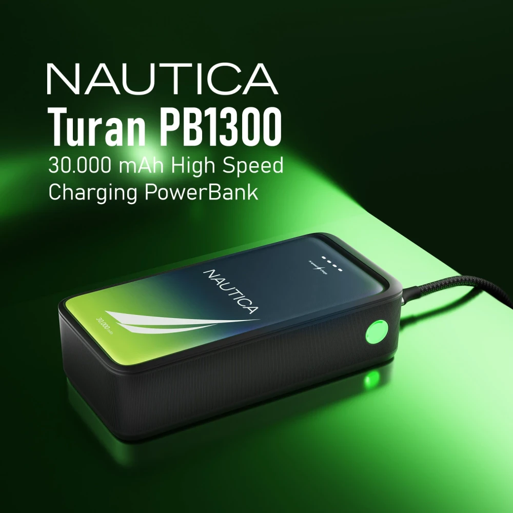 Nautica TURAN PB Dual-USB Hi-Speed Portable Power Bank, UCCPB0903 (30kmAh)