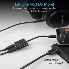 Naztech USB Type-C and 3.5mm Audio and Charge Adapter