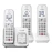 Panasonic® KX-TGD83x Series DECT 6.0 Corded Cordless Phone with Answering Machine, White (3 Handset)
