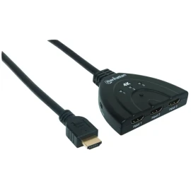 Manhattan® USB-Powered 4K 3-Port HDMI® Switch, 207874