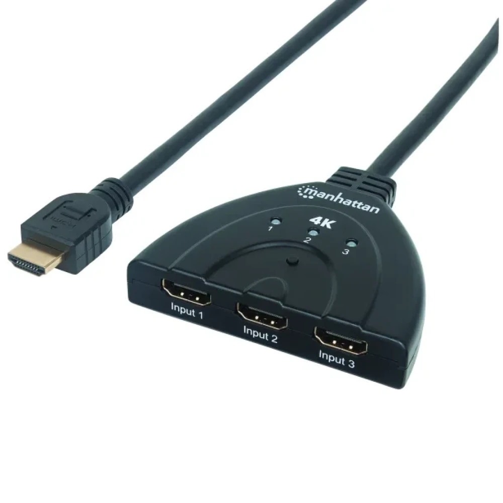 Manhattan® USB-Powered 4K 3-Port HDMI® Switch, 207874